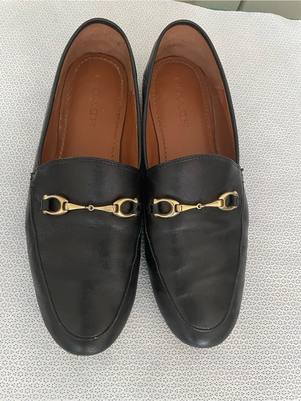 Coach Women’s Black Leather Horsebit Loafers size 8.5
